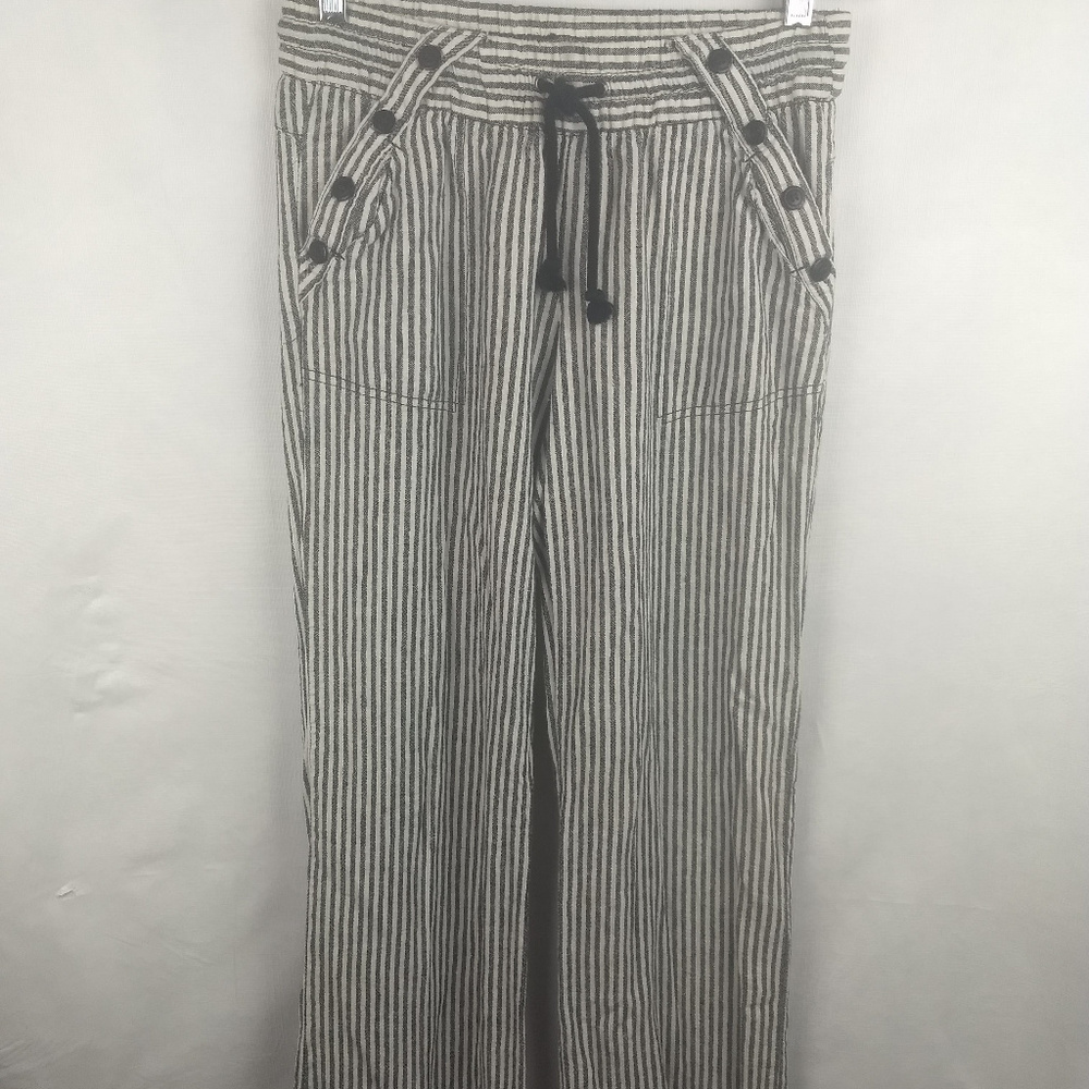 Womens Rewind Striped Linen Pants